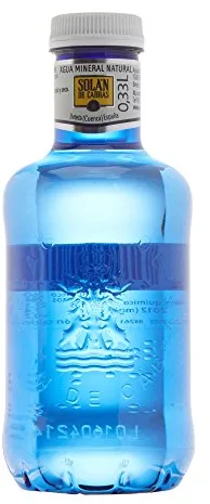 Solán De Cabras - Agua mineral natural - 0.33 l (Pack de 36)
