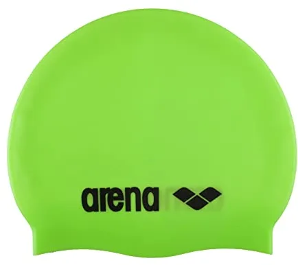 Arena - Gorro de Silicona para Natación Classic Acid Limr - Unitalla, Silicona, Verde - Verde Lima Ácido - Negro
