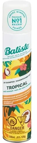 Batiste Tropical Coconut Exotic Dry Shampoo Champú (Ad1161), Incoloro, Aromatic, 200 Mililitros, El embalaje puede variar