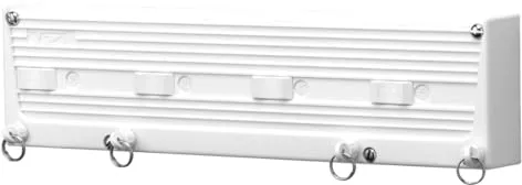 Cuncial TZ-S-4 | Tendedero Automático de Pared 4 Cuerdas | hasta 20 m de Tendido | Extensible 5 m por Cuerda | Blocaje Individual | Interior y Exterior | Compacto y Resistente | Fabricado en España