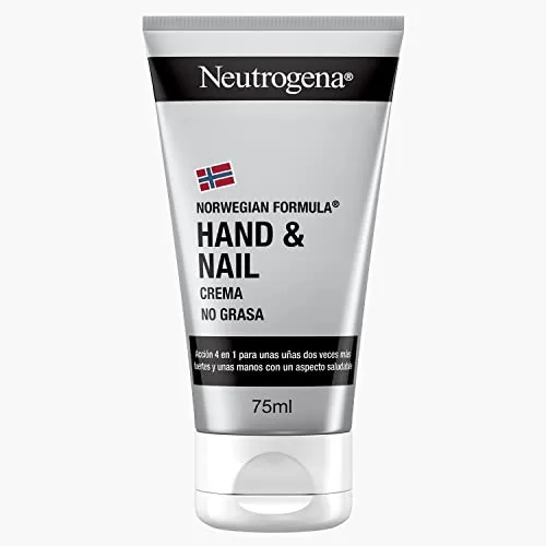 Neutrogena Fórmula Noruega Hand & Nail Crema de Manos y Uñas (1 x 75 ml), crema de manos reparadora con pantenol, crema para suavizar las cutículas y fortalecer las uñas