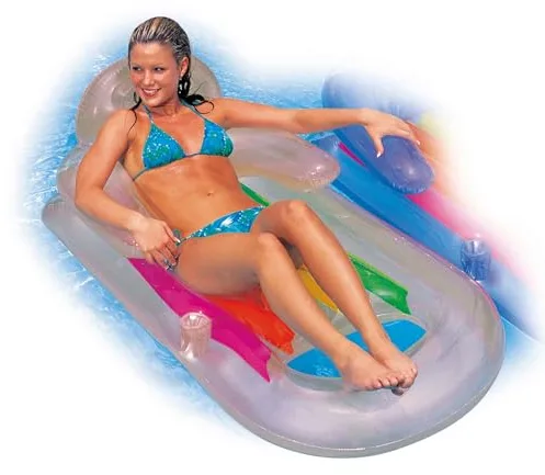 Intex 58802, Colchoneta Ligera de Polipropileno, sillón bronceador, Unisex, Multicolor, 160x85 cm