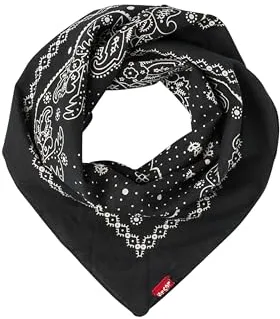 Levi's Paisley Bandana, Chal Hombre, Negro (Regular Black), Talla Única