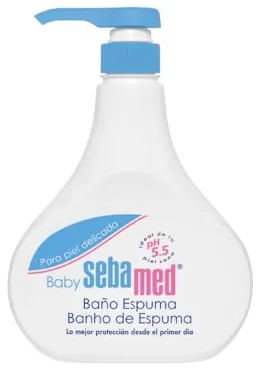 Sebamed - Baby espuma baño, fórmula sin jabón con pH 5.5, refuerza el desarrollo del manto ácido del bebé y el equilibrio hídrico de la piel, 1000 ml