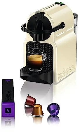 Nespresso De'Longhi Inissia EN80.CW - Cafetera monodosis de cápsulas Nespresso, 19 bares, apagado automático, color crema
