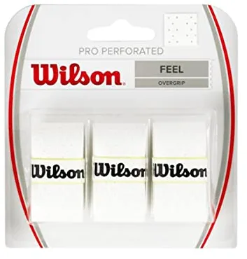 Wilson Pro Overgrip Perforated Empuñadura, 3 unidades, unisex, blanco, NS