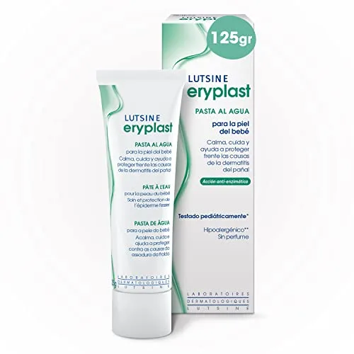 Eryplast Pasta al Agua 125 gr - Pomada Protectora, Crema de Pañal para Bebé – Calma, Cuida y Protege la Piel de tu Bebé de Dermatitis de Pañal – Hipoalergénico, Sin Perfume y Testado Pediátricamente