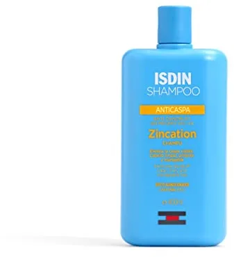 ISDIN Shampoo Anticaspa Zincation, Negro, 400 ml (Paquete de 1)