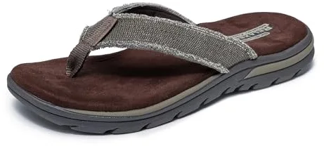 Skechers Supreme - Bosnia, Chancleta Hombre, Marrón (CHOC), 45 EU