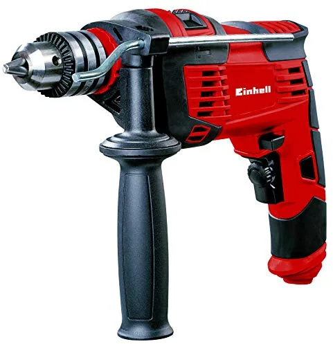 Einhell Taladro de impacto - TH-ID 1000 E - 1010W, velocidad 0-3000 1 / min, velocidad de soplado 0-48000 1 / min, agregar. mango con cierre, completo con tope de profundidad de metal