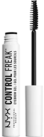 NYX Professional Makeup Fijador de cejas Control Freak, Gel fijador transparente, Cejas definidas y bajo control, No pegajoso y sin residuos, 9 ml