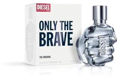 DIESEL Only The Brave EDT 35 ml, Combinación distintiva de Limón Fresco, Romero Aromático y Sensual Madera de Ámbar, El emblema de fuerza y audacia