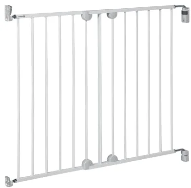 Safety 1st WallFix, Valla Seguridad Infantil Extensible Metálica para Pared, Barrera Extensible, 62–102 cm, Seguridad Puerta Niños, Abertura 1 Mano, 1o2 Direcciones, Fácil Montaje Desmontaje, Blanca