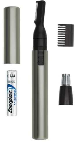 Wahl 5640-1016 - Recortadora para oreja, nariz y ceja, color plata satinada