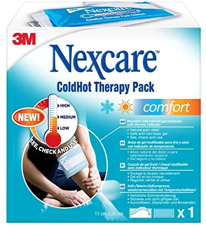 Nexcare ColdHot Therapy Pack Comfort, Caja de 1 Unidad (11cm x 26cm) Ayuda a Disminuir la Hinchazón, la Inflamación y el Dolor, Bolsa Reutilizable con Gel no Tóxico