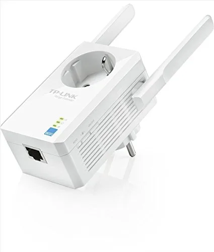 TP-Link TL-WA860RE - Repetidor de Red WiFi Extensor Amplificador de Cobertura (Puerto Ethernet, 10/100 mbps, con Enchufe, 300 Mbps, 2 Antenas), Color Blanco