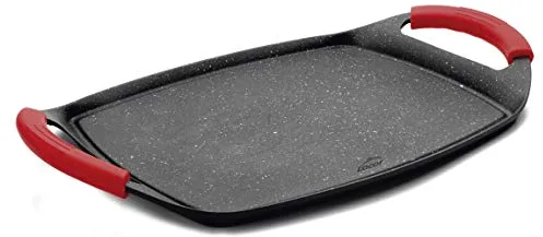 LACOR 25536 Plancha Grill Eco Piedra, Negro, 22.5 x 29 cm