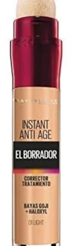 Maybelline New York, Corrector de Ojeras, Bolsas e Imperfecciones, Con Bayas de Goji y Haloxyl, Tono: 01 Light, 6.8 ml