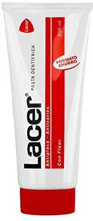 LACER PDL - Pasta de Dientes 200 ml, Previene la Caries, Mantiene la Boca Sana, Alto Contenido en Flúor, Evita la Formación de la Placa Dental, Fortalece el Esmalte, Acción Antimicrobiana