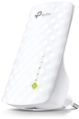 TP-Link RE200 AC750 - Repetidor de Red WiFi Extensor Amplificador de Cobertura con Enchufe(Puerto Ethernet, 10/100 mbps, Banda Dual, 300Mbps, 2.4 GHz, 433 Mbps 5GHz), Blanco