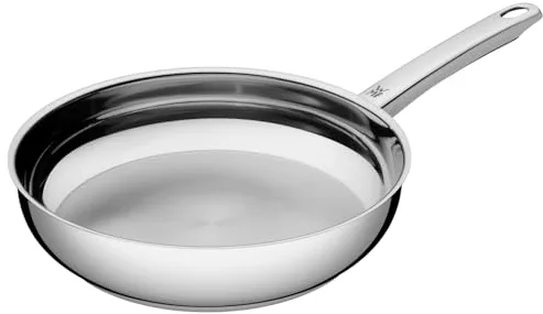 WMF Favorit - Sartén 28 cm Profesional Sin Revestimiento, Sartén de Acero Inoxidable Apta Inducción, Acero Inoxidable Cromargan, Apta para Horno
