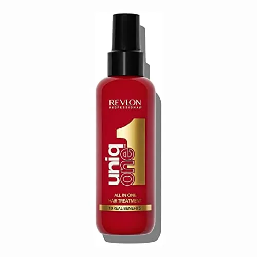 REVLON PROFESSIONAL UniqOne All in One Protector Térmico Pelo, Hidratación Profunda Cabello, Tratamiento en Spray sin Aclarado, Desenredante Pelo Mujer, Fragrancia Classic 150 ml