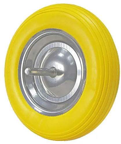 Rueda Carretilla Obra Maciza Llanta Metalica