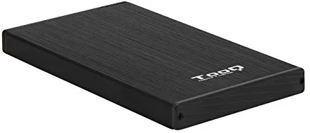 TooQ TQE-2527B - Carcasa para discos duros HDD de 2.5", (SATA I/II/III de hasta 9.5 mm de alto, USB 3.0), aluminio, indicador LED, color negro, 50 grs