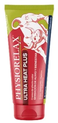 Physiorelax - Ultra Heat Plus, Crema Apta para Masaje, Efecto Calor, Para Esfuerzos Cotidianos y Antes del Ejercicio, con Árnica e Ingredientes de Origen Natural - 75 ml