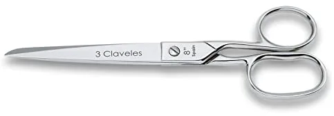 3 Claveles 35 Tijera de Modista de 8", Gris, 20 Cm - 8"