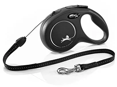 flexi® Classic S Cordón 8 m negro, correa extensible para perros hasta máx. 12 kg
