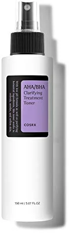 COSRX Tónico de tratamiento exfoliante facial COSRX AHA/BHA Exfoliating Facial Treatment, Esencia para acné, poros y pieles irregulares 150 ml/5,07 fl.oz