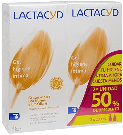 Lactacyd Gel Higiene Íntima, Cuidad Diario sin Jabón, PH Equilibrado, Baño y Ducha, Pack Ahorro 2x200 ml - Total 400 ml