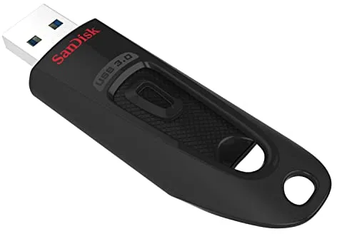 SanDisk Ultra 128 GB, USB 3.0 flash drive, with up to 130 MB/s read speed, Black