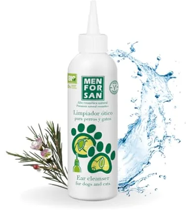 MENFORSAN Limpiador Ótico Perros Y Gatos, Higiene de Oidos, Previene y Controla la Otitis, Sin olor, Incoloro, 125 ml