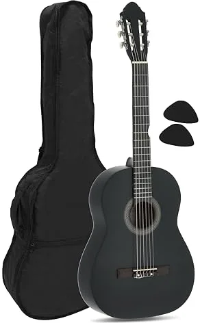 Juan Miguel Navarrez guitarra de concierto - guitarra clásica - 4/4 negra - incl. funda