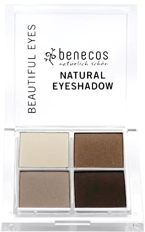 Benecos - natural beauty 91587 - paleta de sombras de ojos quattro - vegano - café y crema