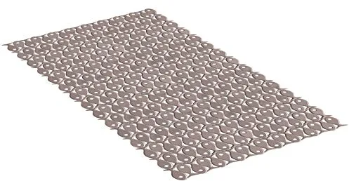 TATAY Alfombra Bañera Antideslizante Opaca 70 x 36 cm | Ventosas de Gran Sujeción | Seguridad Antideslizante Certificada | Higiene PVC Antibacteriano | Diseño de Peces - Modelo Piscis - Taupe