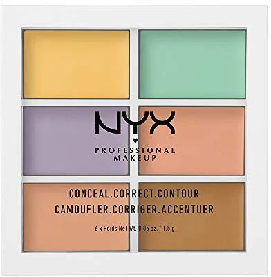 NYX Professional Makeup Paleta de correctores Colour Correcting Palette, 6 colores cremosos y combinables