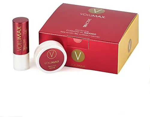 Volumax Plump It Filler Instinct – Tratamiento Antiedad Voluminizador de Labios | Tripéptido Pal- GHK | Bálsamo Nocturno y Stick diurno| Reduce arrugas, repara, hidrata | Cuidado clínico | 4g + 4g