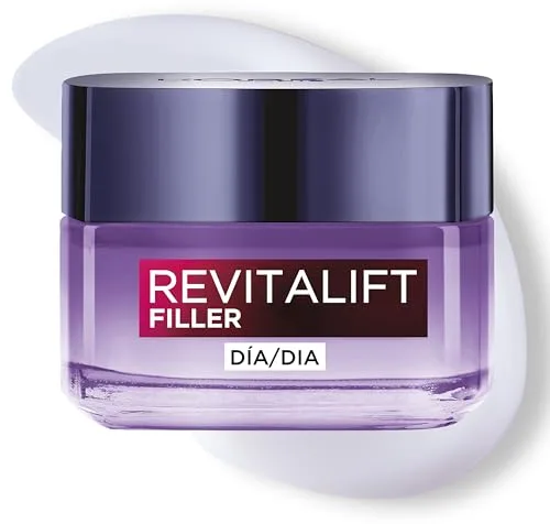 L'Oréal Paris Crema de Día Rellenadora Anti-edad Revitalizante Revitalift Filler, Antiarrugas y Volumen, Con Ácido Hialurónico Concentrado, Acabado no graso, 50 ml