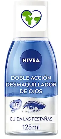 NIVEA Desmaquillador de Ojos Doble Acción (1 x 125 ml), líquido desmaquillante para el contorno de ojos sensible, El embalaje puede variar
