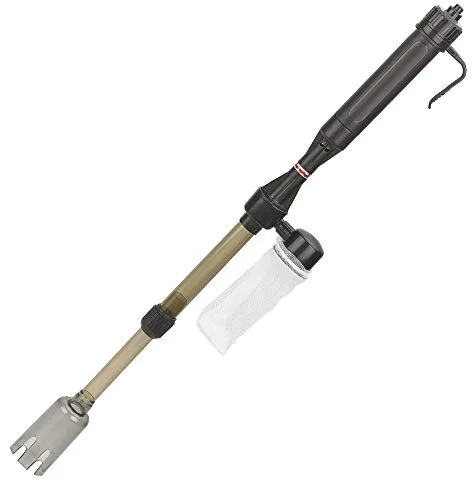 Amtra Handy Limpiador de Acuarios a Batería, Kit de Limpieza de Acuarios, para Acuarios y Tanques de Tortugas, Sifón de Cambio de Agua, Calcetín Reemplazable