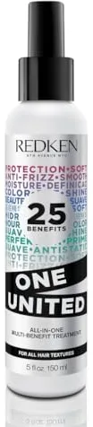 Redken, Spray Multibeneficios, Termoprotector, Desenredante, Fórmula con Aceite de Coco y Ácido láctico, Protege, Suaviza y Fortalece, para Todo Tipo de Cabello, One United, 150 ml.