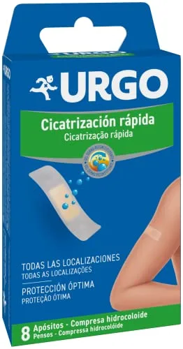 Urgo - Cicatrización Rápida - Todas las localizaciones - Tecnología hidrocoloide - Caja con 8 apósitos