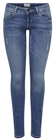 ONLY Second Skin Jeans ONLROYAL High Waist Skinny Fit Jeans Medium Blue Denim XS 34 Medium Blue Denim