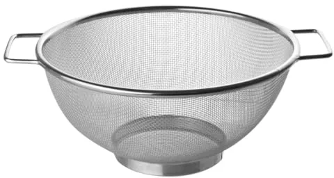 Fackelmann Colador y Escurridor Acero Inoxidable, para Escurrir Pasta y Colar en el Fregadero, Malla Fina y Doble Asa, Escurridor de Verdura, Apto para Lavavajillas, 26 cm, 1 Unidad