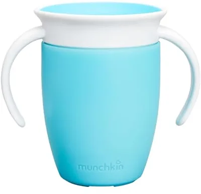 Munchkin Miracle 360° Vaso De Entrenamiento Con Asas, color Azul, 207 ml