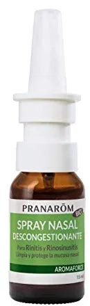 PRANAROM - Aromaforce - Spray Nasal Descongestionante - Con Aceites Esenciales BIO - Dispositivo Médico - Para Rinusinusitis - 15 ml