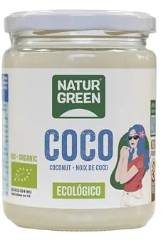 NATURGREEN Aceite de Coco Bio, Virgen Extra, Ideal para Cocinar, Hidrata Piel y Cabello, Ingredientes Naturales, Apto para Veganos, 430 ml/ 400 Gramos (1 Unidad)